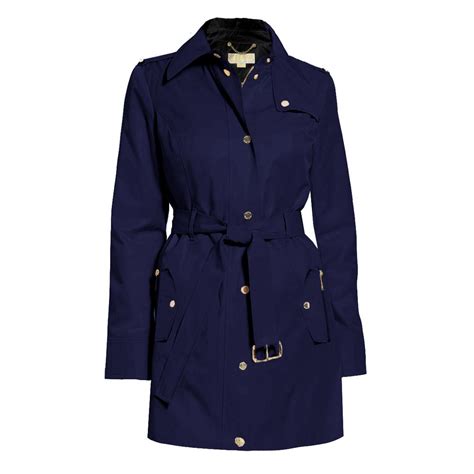 michael kors rn 121545 navy blue jacket|michael kors trench jacket.